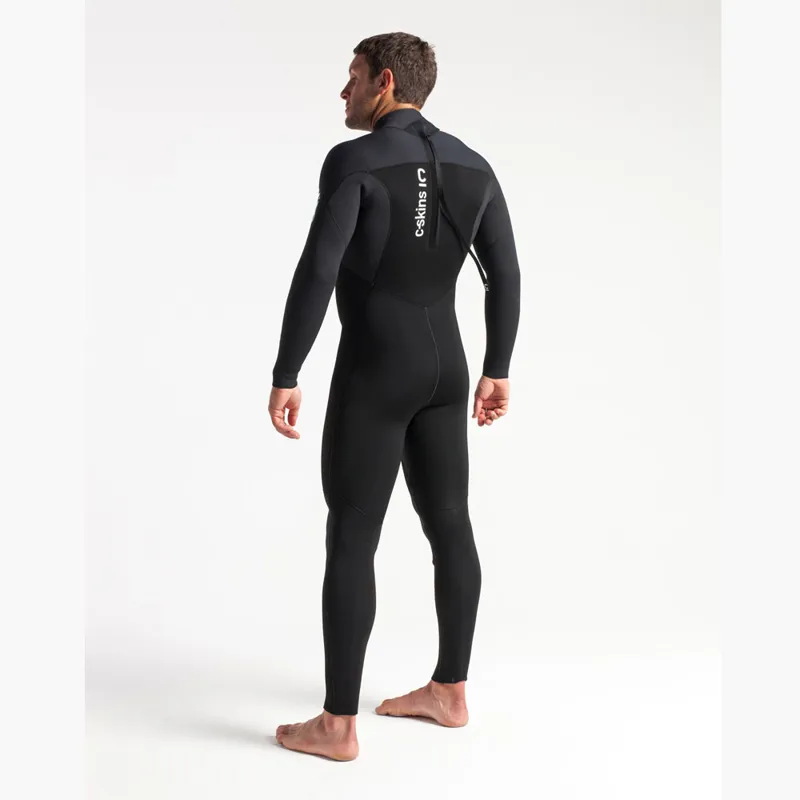 C-Skins Mens Session 4/3 Back Zip Wetsuit Black-2